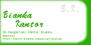 bianka kantor business card